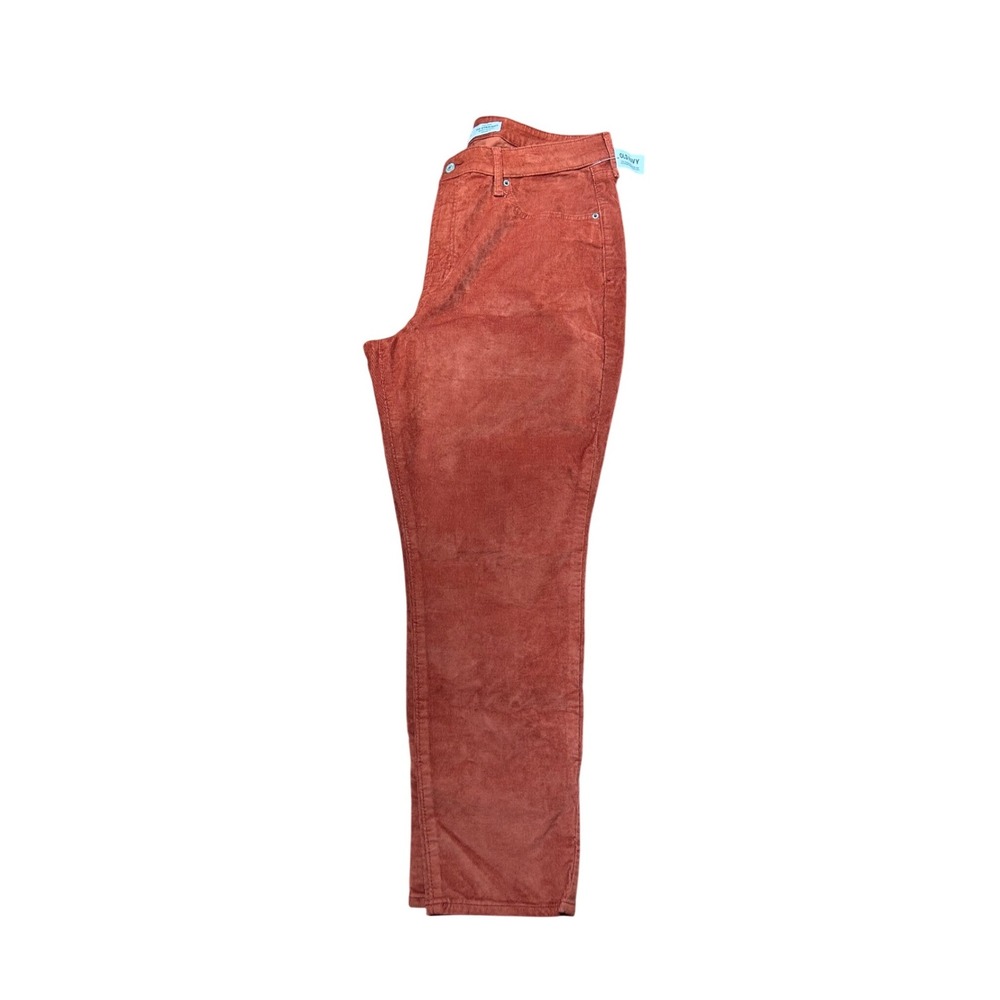 Old Navy OG Straight High-Rise Corduroy Pants Rust Orange Size 16 NWT
